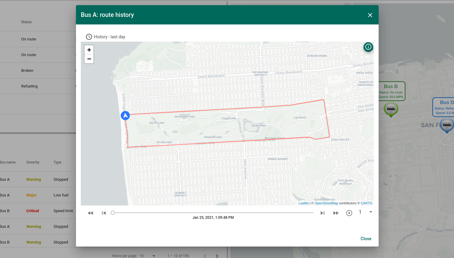 Fleet Tracking Dashboard