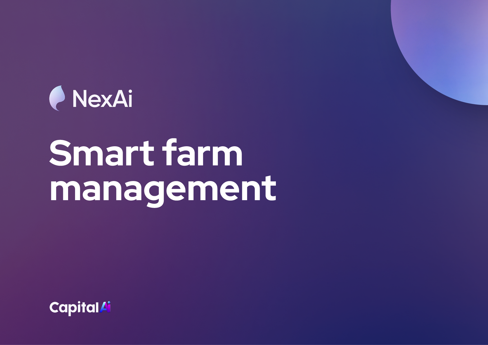 NexAI: Smart farm management